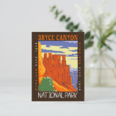 Bryce Canyon Nationalpark Utah Distressed Postkarte (Stehend Vorderseite)