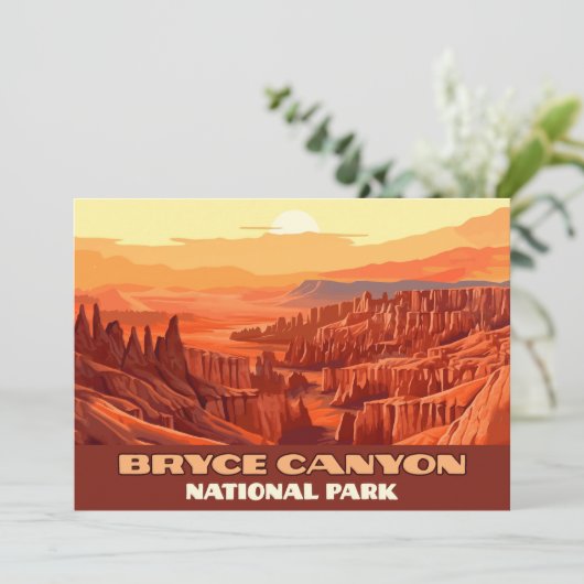 Bryce Canyon Nationalpark Utah Einladung (Stehend Vorderseite)