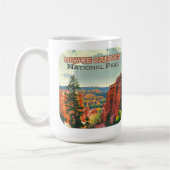 Bryce Canyon Nationalpark Utah Hoodoo Retro Kaffeetasse (Links)