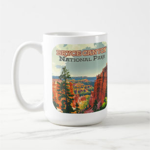Bryce Canyon Nationalpark Utah Hoodoo Retro Kaffeetasse