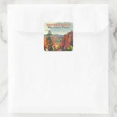 Bryce Canyon Nationalpark Utah Hoodoo Retro Quadratischer Aufkleber (Tasche)