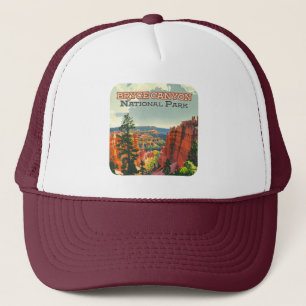 Bryce Canyon Nationalpark Utah Hoodoo Retro Truckerkappe