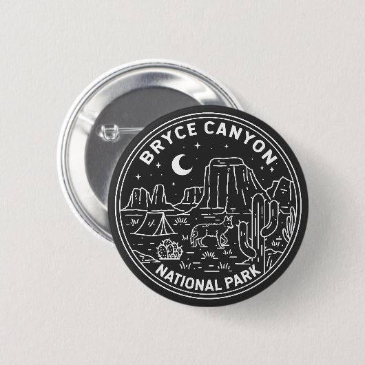 Bryce Canyon Nationalpark Utah Monoline Button (Vorne & Hinten)