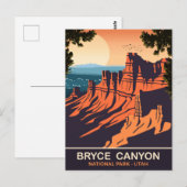 Bryce Canyon, Nationalpark, Utah, Reisen Postkarte (Vorne/Hinten)