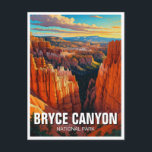 Bryce Canyon Nationalpark Utah Sunset Postkarte<br><div class="desc">Der Bryce Canyon liegt im Süden Utah und ist ein atemberaubender Nationalpark, der für seine einzigartigen und surrealen Landschaften bekannt ist. Berühmt für seine Sammlung von Hodoos - große, dünne Felsspitzen, die durch Erosion geformt wurden - weist der Park einige der markantesten geologischen Formationen der Welt auf. Diese orangefarbenen, roten...</div>