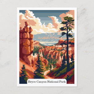 Bryce Canyon Nationalpark, Utah Travel Vintag Postkarte