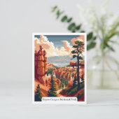 Bryce Canyon Nationalpark, Utah Travel Vintag Postkarte (Stehend Vorderseite)