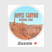 Bryce Canyon Nationalpark Utah Vintag Aufkleber (Blatt)