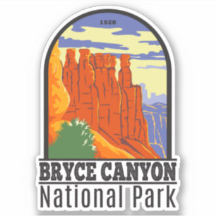 Bryce Canyon Nationalpark Utah Vintag Aufkleber
