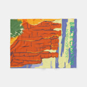 Bryce Canyon Nationalpark Utah Vintag Fleecedecke (Vorderseite (Horizontal))