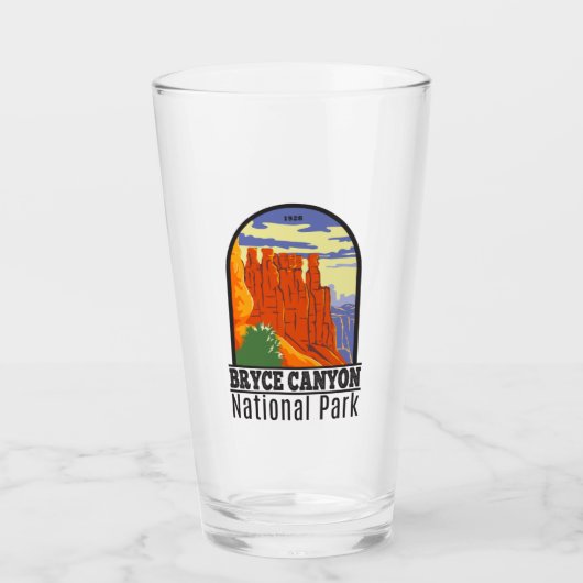 Bryce Canyon Nationalpark Utah Vintag Glas (Vorderseite)