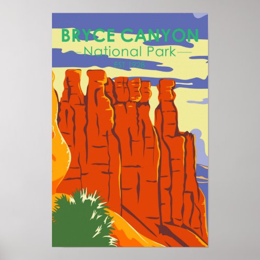 Bryce Canyon Nationalpark Utah Vintag Poster (Vorne)
