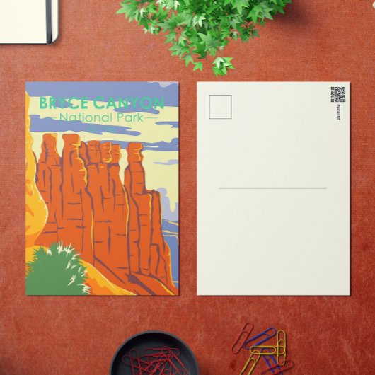 Bryce Canyon Nationalpark Utah Vintage Postkarte
