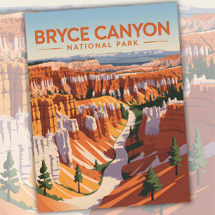 Bryce Canyon Nationalpark Utah Vintage US Reise Postkarte