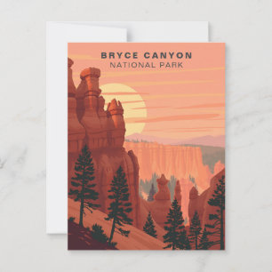 Bryce Canyon Nationalpark Vintag USA Postkarte