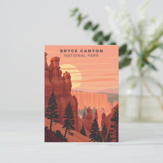 Bryce Canyon Nationalpark Vintag USA Postkarte (Stehend Vorderseite)