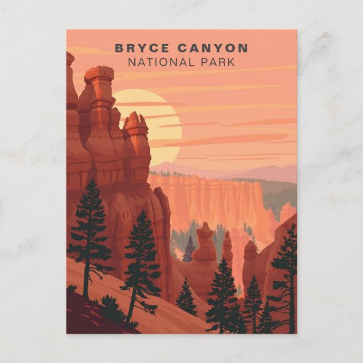 Bryce Canyon Nationalpark Vintag USA Postkarte (Vorderseite)