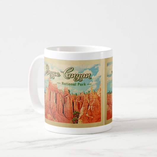 Bryce Canyon Nationalpark Vintage Kaffeetasse (Vorderseite Links)