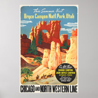 Bryce Canyon Nationalpark Vintage Poster