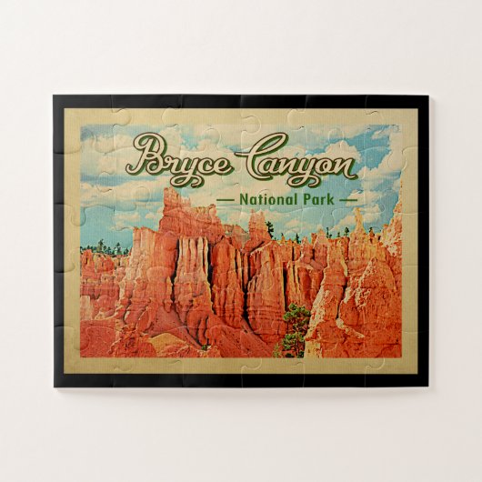 Bryce Canyon Nationalpark Vintage Puzzle (Horizontal)