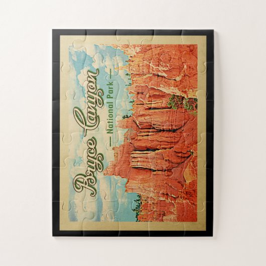 Bryce Canyon Nationalpark Vintage Puzzle (Vertikal)