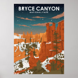 Bryce Canyon Nationalpark Vintage Travel Poster