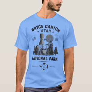 Bryce Canyon Nationalpark Vintage Utah Hirsch-Elch T-Shirt