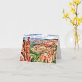 Bryce Canyon Nationalpark Watercolor Karte (Gelbe Blume)