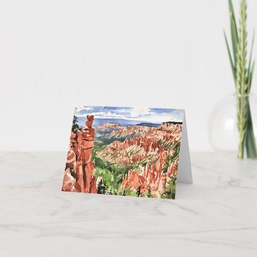 Bryce Canyon Nationalpark Watercolor Karte (Vorderseite)
