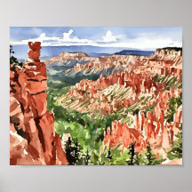 Bryce Canyon Nationalpark Watercolor