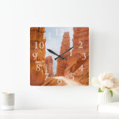 Bryce Canyon Nationalparkroute Quadratische Wanduhr (Zuhause)