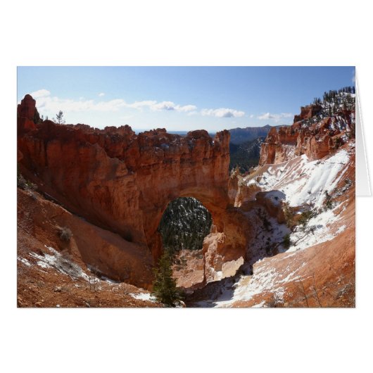 Bryce Canyon Natural Bridge Snowy Landscape Foto (Vorderseite (Horizontal))