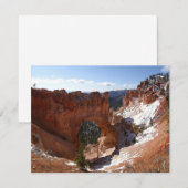 Bryce Canyon Natural Bridge Snowy Landscape Foto (Vorne/Hinten)