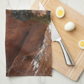 Bryce Canyon Natural Bridge Snowy Landscape Foto Geschirrtuch (Viertel Falte)