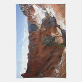 Bryce Canyon Natural Bridge Snowy Landscape Foto Geschirrtuch (Vertikal)