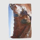 Bryce Canyon Natural Bridge Snowy Landscape Foto Golfhandtuch (Vorderseite)