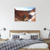 Bryce Canyon Natural Bridge Snowy Landscape Foto Leinwanddruck (Insitu (Schlafzimmer))