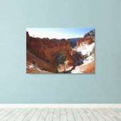 Bryce Canyon Natural Bridge Snowy Landscape Foto Leinwanddruck (Insitu (Holzboden))