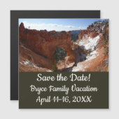 Bryce Canyon Natural Bridge Snowy Landscape Foto Magnetkarte (Vorne/Hinten)