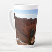 Bryce Canyon Natural Bridge Snowy Landscape Foto Milchtasse (Linke Ecke)