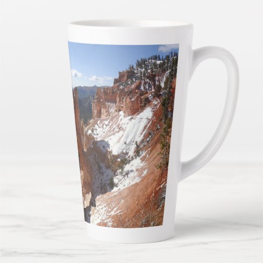 Bryce Canyon Natural Bridge Snowy Landscape Foto Milchtasse (Rechts)