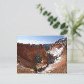 Bryce Canyon Natural Bridge Snowy Landscape Foto Postkarte (Stehend Vorderseite)