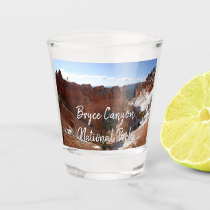 Bryce Canyon Natural Bridge Snowy Landscape Foto Schnapsglas