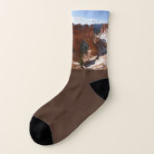 Bryce Canyon Natural Bridge Snowy Landscape Foto Socken (Links - Außen)