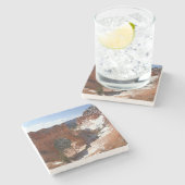 Bryce Canyon Natural Bridge Snowy Landscape Foto Steinuntersetzer (Seitenansicht)