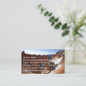 Bryce Canyon Natural Bridge Snowy Landscape Foto Visitenkarte (Stehend Vorderseite)