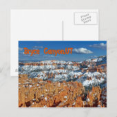 Bryce Canyon Postkarte (Vorne/Hinten)