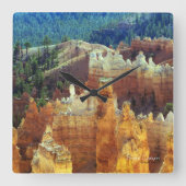 Bryce Canyon Quadratische Wanduhr (Vorderseite)