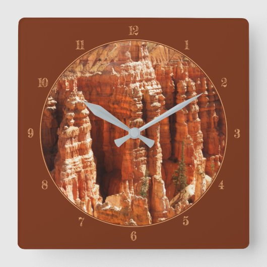 Bryce Canyon Quadratische Wanduhr (Vorderseite)