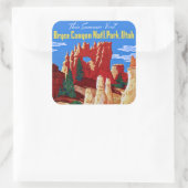 Bryce Canyon Quadratischer Aufkleber (Tasche)